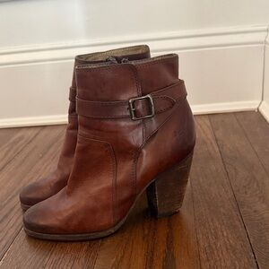 Frye Brown Leather Ankle Boots